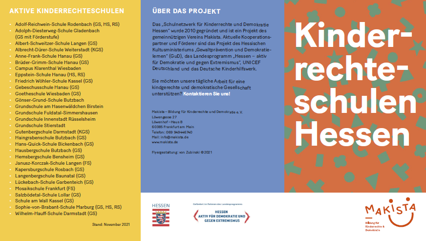 Neuer Infoflyer: Kinderrechteschulen Hessen